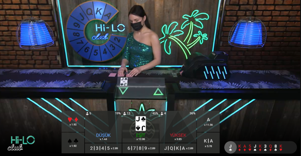 Playtech Hİ-LO Canlı Casino Oyunu